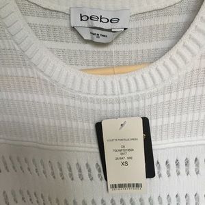 Bebe bodycon dress in white